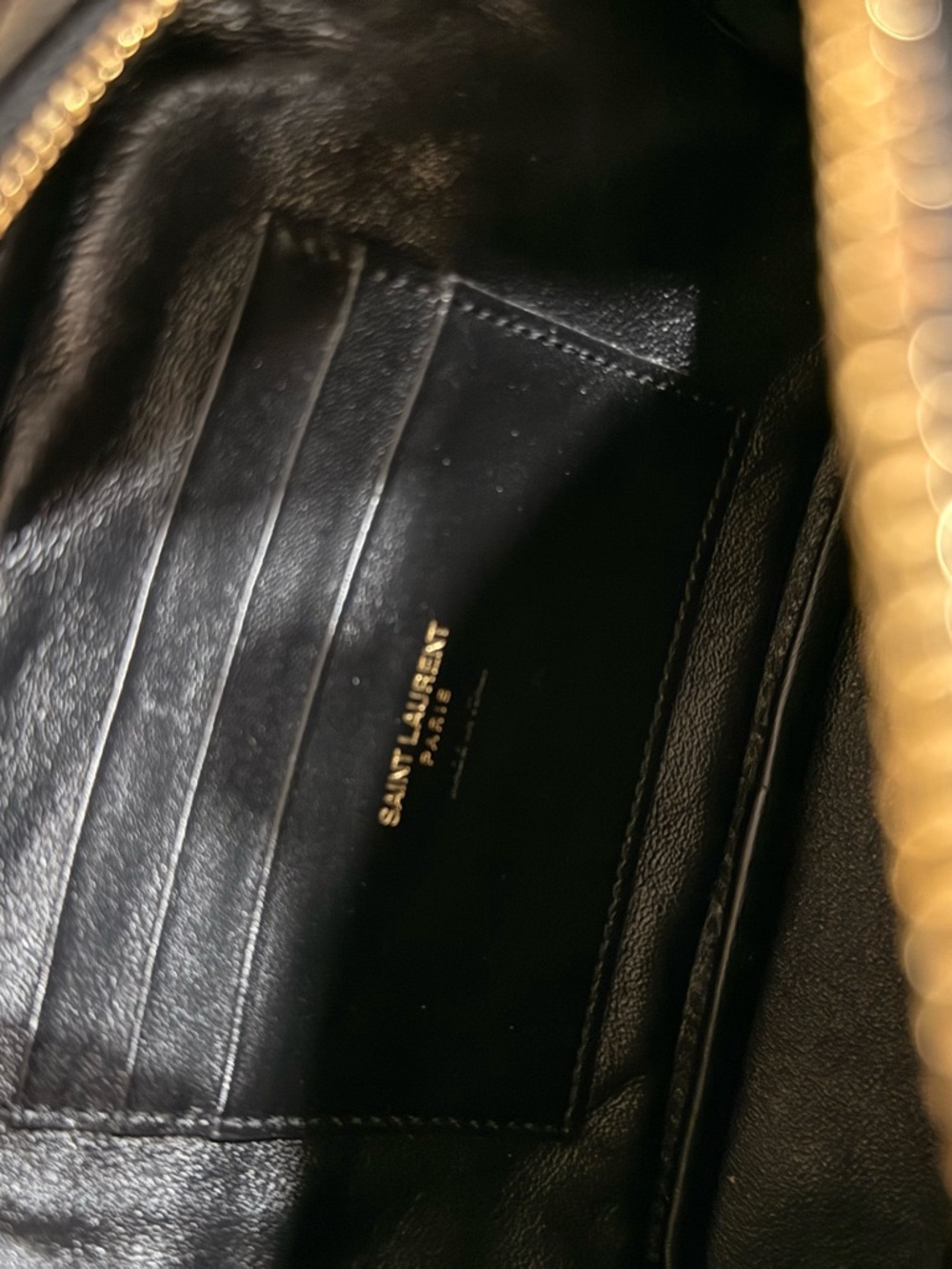 Saint Laurent Black Quilted Camera Crossbody with Gold YSL Logo - Picture 9 of 11